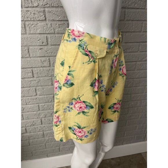 LAUREN Ralph Lauren Petite Linen Multicolored Floral Shorts Size 6P - Picture 2 of 11